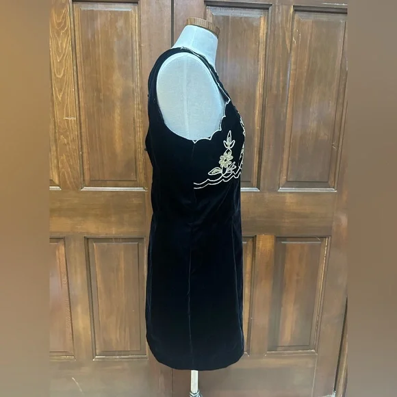 Vintage Scott McClintock Black Velvet Dress - Picture 7 of 8
